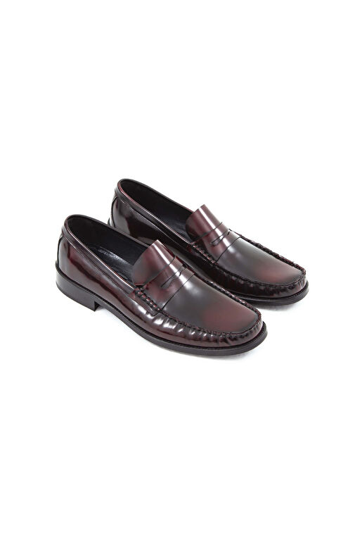 Tamer Tanca Erkek Hakiki Deri Bordo Makosen Ayakkabı - Görsel 6