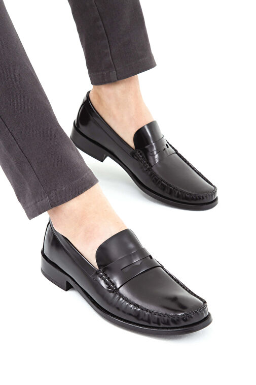 Tamer Tanca Bordo Erkek Deri Loafer 01 R-4163 K ERK AYK SK22/23 - Görsel 5