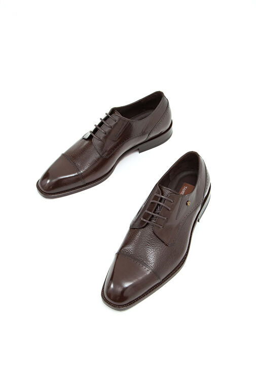 Tamer Tanca Erkek Hakiki Deri Kahverengi Klasik Ayakkabı - Görsel 6