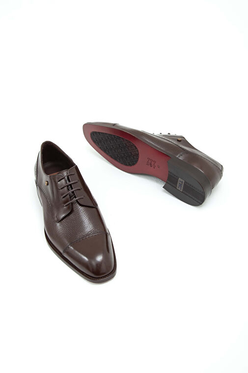 Tamer Tanca Erkek Hakiki Deri Kahverengi Klasik Ayakkabı - Görsel 8