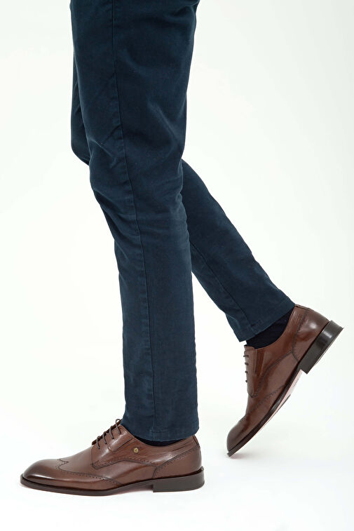 Tamer Tanca Erkek Hakiki Deri Taba Bufalo Klasik Ayakkabı - Görsel 2