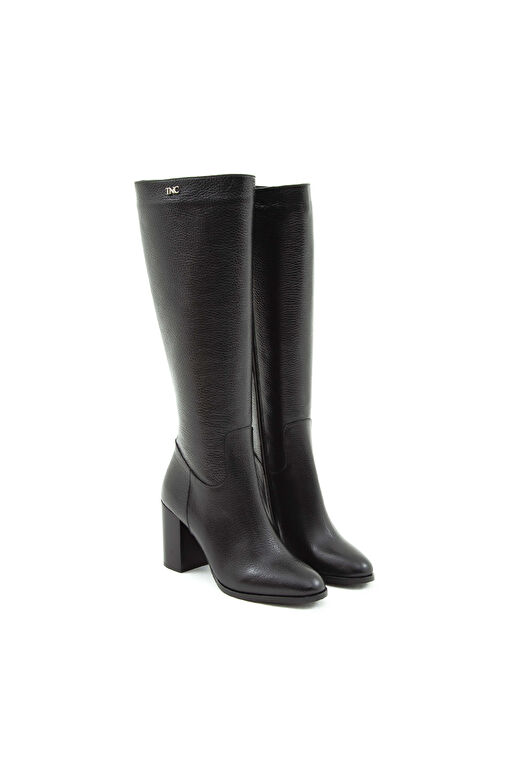 Tamer Tanca Kadın Hakiki Deri Siyah Floter Klasik Çizme - Görsel 7