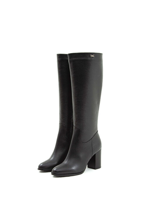 Tamer Tanca Kadın Hakiki Deri Siyah Floter Klasik Çizme - Görsel 8