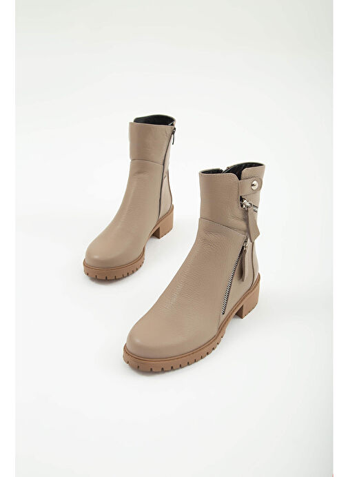 Tamer Tanca Kadın Hakiki Deri Vizon Casual Bot - Görsel 3