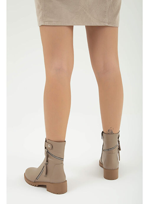 Tamer Tanca Kadın Hakiki Deri Vizon Casual Bot - Görsel 6