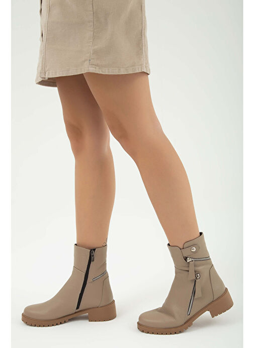 Tamer Tanca Kadın Hakiki Deri Vizon Casual Bot - Görsel 7