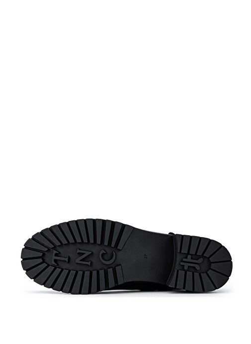 Tamer Tanca Kadın Hakiki Deri Siyah Floter Casual Bot - Görsel 4