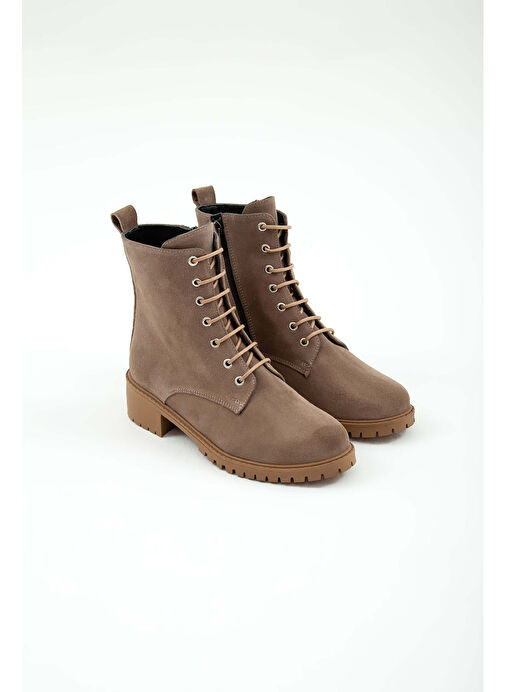 Tamer Tanca Kadın Hakiki Deri VIZON SUET YRM Casual Bot - Görsel 5