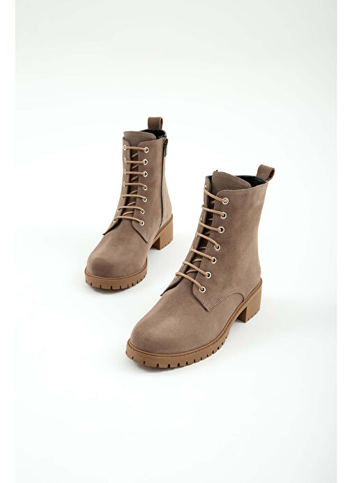 Tamer Tanca Kadın Hakiki Deri VIZON SUET YRM Casual Bot - Görsel 6