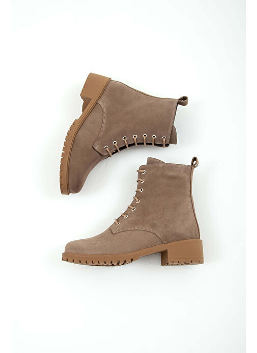 Tamer Tanca Kadın Hakiki Deri VIZON SUET YRM Casual Bot - Görsel 7