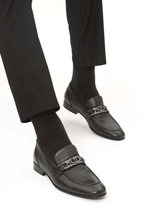 Tamer Tanca Erkek Hakiki Deri Siyah Klasik Ayakkabı - Görsel 5