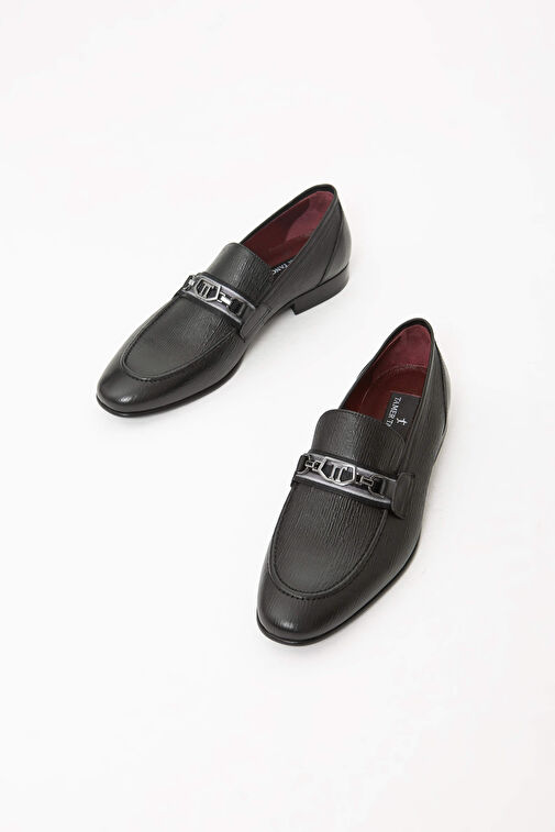 Tamer Tanca Erkek Hakiki Deri Siyah Klasik Ayakkabı - Görsel 6