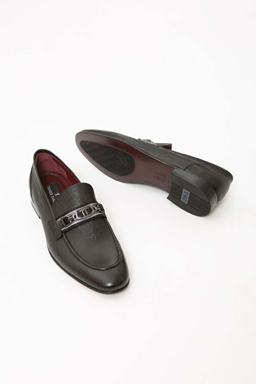 Tamer Tanca Erkek Hakiki Deri Siyah Klasik Ayakkabı - Görsel 8