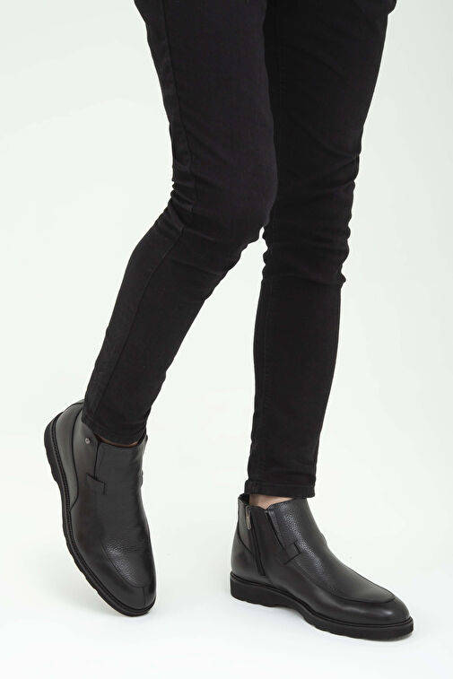 Tamer Tanca Siyah Erkek Deri Klasik Ayakkabı 183 25261 ERK BOT SK22/23 - Görsel 3