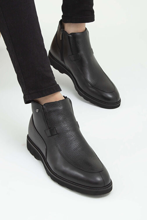 Tamer Tanca Siyah Erkek Deri Klasik Ayakkabı 183 25261 ERK BOT SK22/23 - Görsel 5