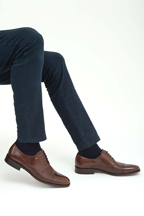 Tamer Tanca Erkek Hakiki Deri Taba Bufalo Klasik Ayakkabı - Görsel 4