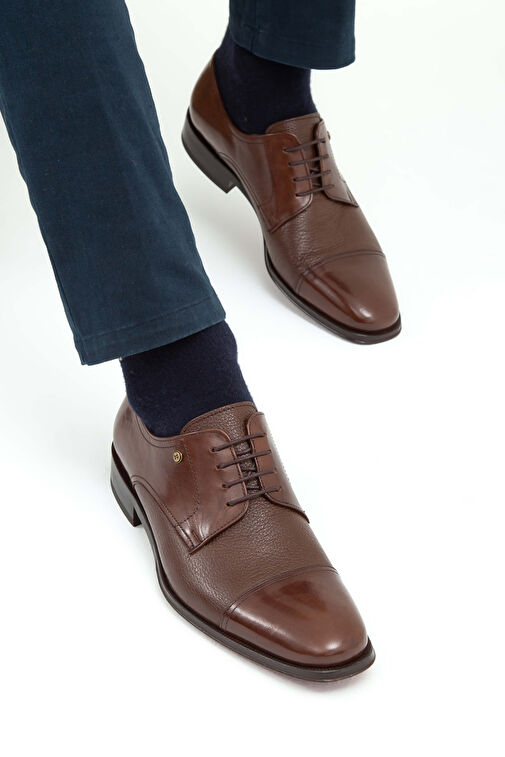 Tamer Tanca Erkek Hakiki Deri Taba Bufalo Klasik Ayakkabı - Görsel 5