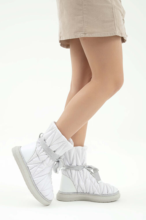 Tamer Tanca Kadın Hakiki Deri Beyaz Casual Bot - Görsel 2