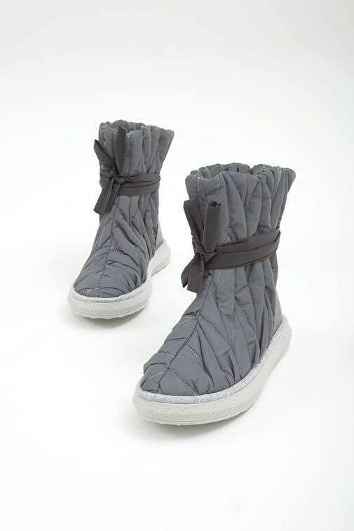 Tamer Tanca Kadın Hakiki Deri Siyah/Gri Casual Bot - Görsel 7