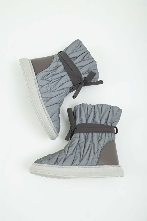 Tamer Tanca Kadın Hakiki Deri Siyah/Gri Casual Bot - Görsel 9