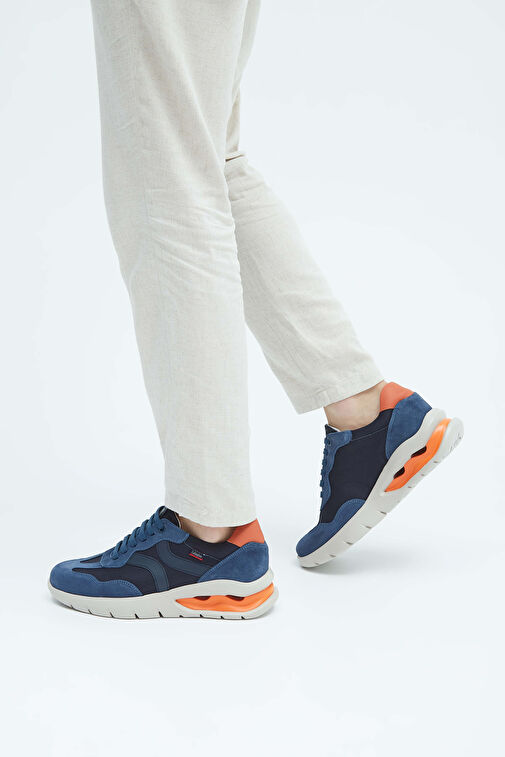 Callaghan Bej-Turuncu Erkek Deri Sneaker 618 45408 ERK AYK Y23 - Görsel 2