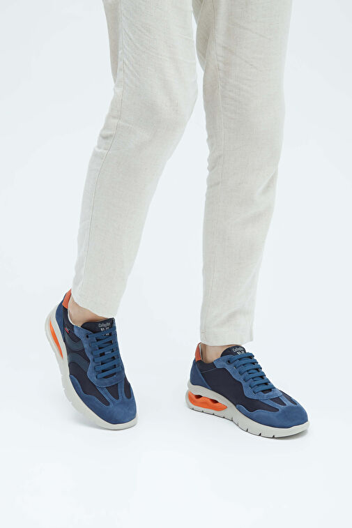 Callaghan Bej-Turuncu Erkek Deri Sneaker 618 45408 ERK AYK Y23 - Görsel 3