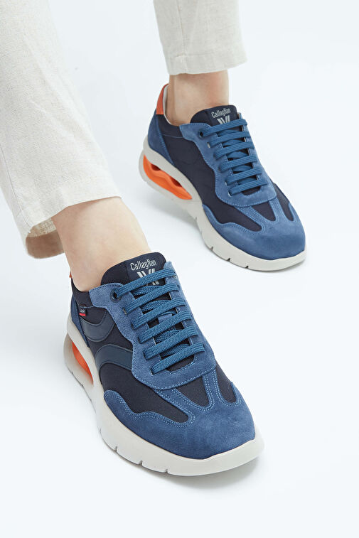 Callaghan Bej-Turuncu Erkek Deri Sneaker 618 45408 ERK AYK Y23 - Görsel 5