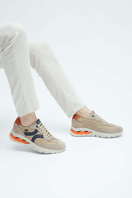CALLAGHAN Erkek Hakiki Deri Bej Sneakers & Spor Ayakkabı - Görsel 4