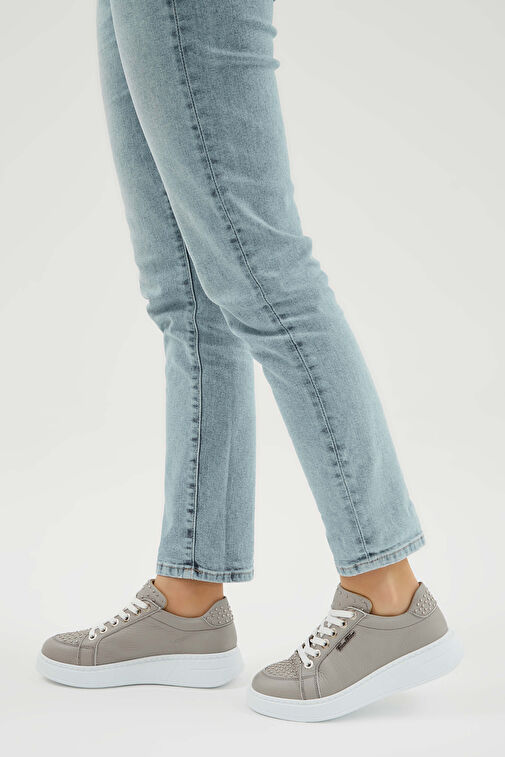 Tamer Tanca Tamer Tanca Kadın Hakiki Deri Gri Sneakers & Spor Ayakkabı | Boyner Gri - 6. görsel