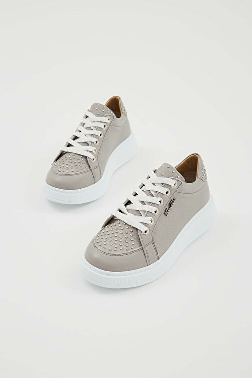 Tamer Tanca Tamer Tanca Kadın Hakiki Deri Gri Sneakers & Spor Ayakkabı | Boyner Gri - 12. görsel