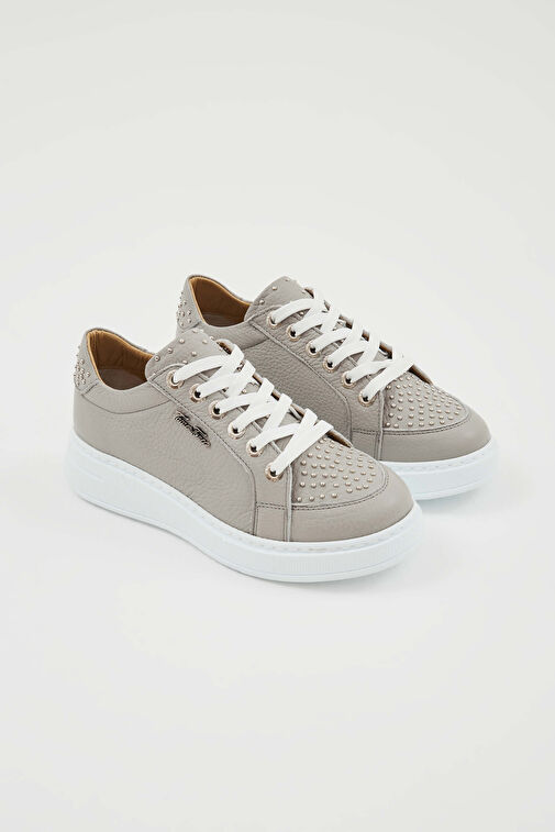 Tamer Tanca Tamer Tanca Kadın Hakiki Deri Gri Sneakers & Spor Ayakkabı | Boyner Gri - 13. görsel