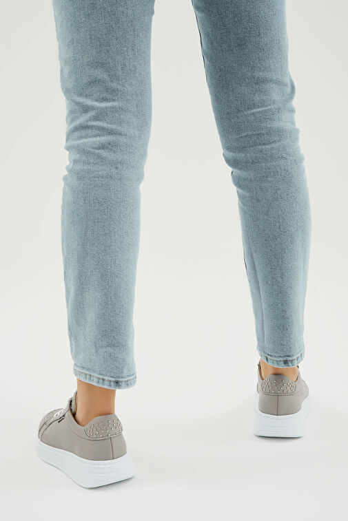 Tamer Tanca Tamer Tanca Kadın Hakiki Deri Gri Sneakers & Spor Ayakkabı | Boyner Gri - 5. görsel