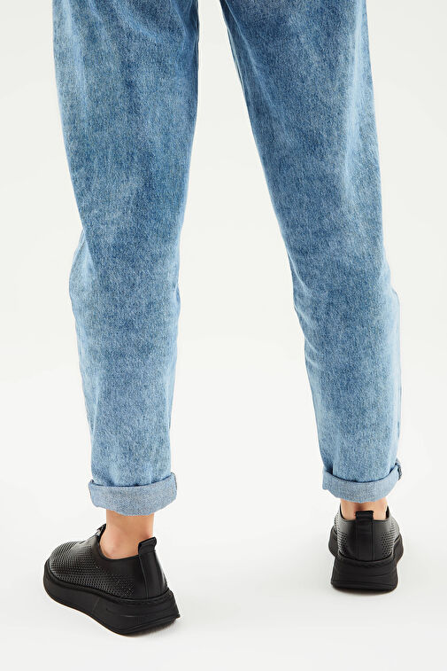 Tamer Tanca Siyah Kadın Deri Sneaker 33 29 BN AYK Y23 - Görsel 4