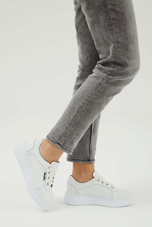 Tamer Tanca Tamer Tanca Beyaz Kadın Deri Sneaker 33 28 BN AYK Y23 | Boyner Beyaz - 3. görsel