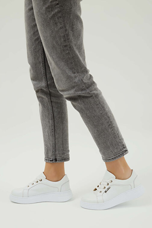 Tamer Tanca Tamer Tanca Beyaz Kadın Deri Sneaker 33 28 BN AYK Y23 | Boyner Beyaz - 5. görsel