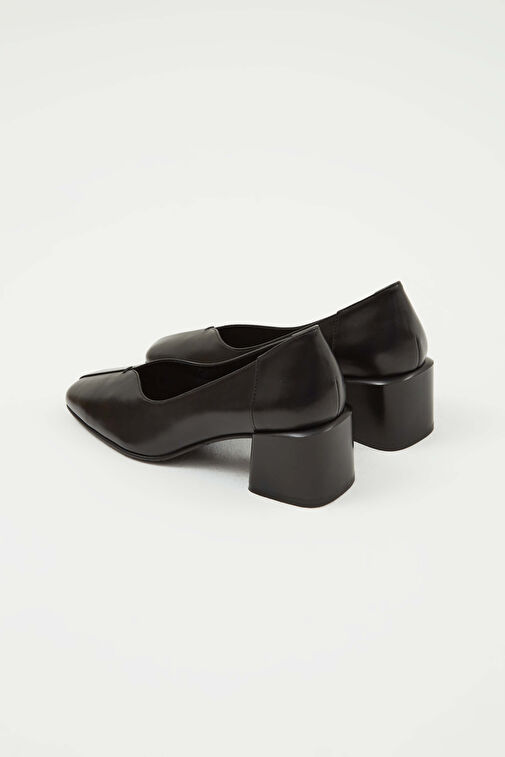 Tamer Tanca Kadın Hakiki Deri Siyah Deri Topuklu Ayakkabı - Görsel 9