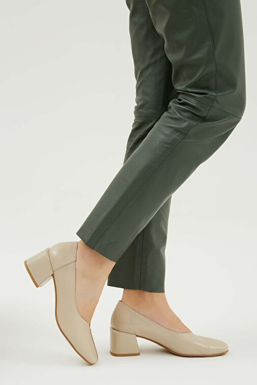 Tamer Tanca Lacivert Kadın Deri Topuklu Ayakkabı 33 2441289-1 BN AYK Y23 - Görsel 2