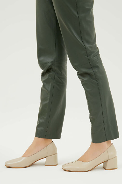 Tamer Tanca Lacivert Kadın Deri Topuklu Ayakkabı 33 2441289-1 BN AYK Y23 - Görsel 4