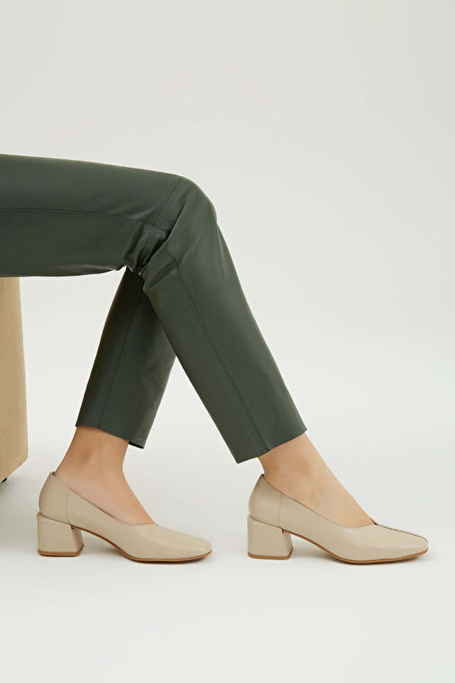 Tamer Tanca Lacivert Kadın Deri Topuklu Ayakkabı 33 2441289-1 BN AYK Y23 - Görsel 5