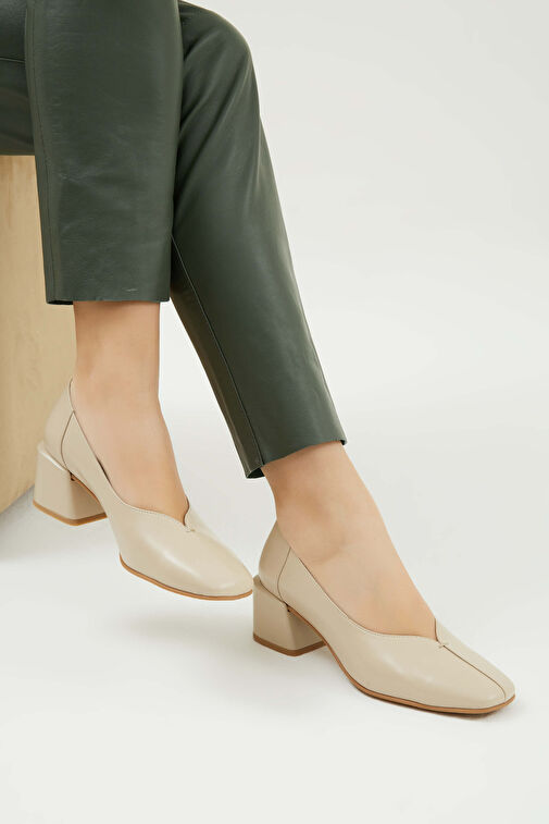 Tamer Tanca Lacivert Kadın Deri Topuklu Ayakkabı 33 2441289-1 BN AYK Y23 - Görsel 6