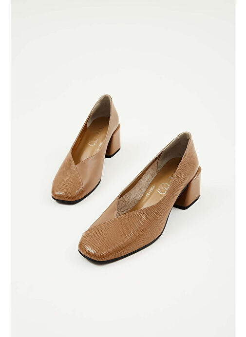 Tamer Tanca Kadın Hakiki Deri Vizon Topuklu Ayakkabı - Görsel 3