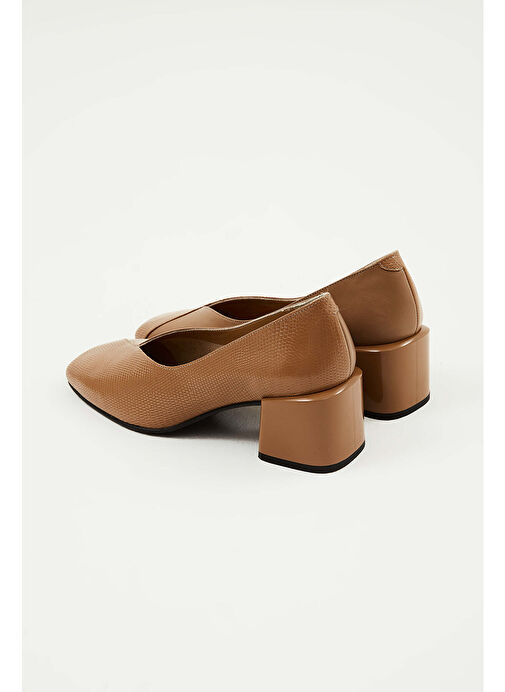 Tamer Tanca Kadın Hakiki Deri Vizon Topuklu Ayakkabı - Görsel 4