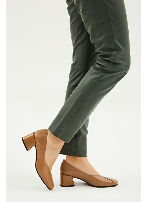 Tamer Tanca Kadın Hakiki Deri Vizon Topuklu Ayakkabı - Görsel 5