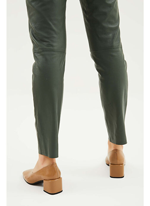 Tamer Tanca Kadın Hakiki Deri Vizon Topuklu Ayakkabı - Görsel 6