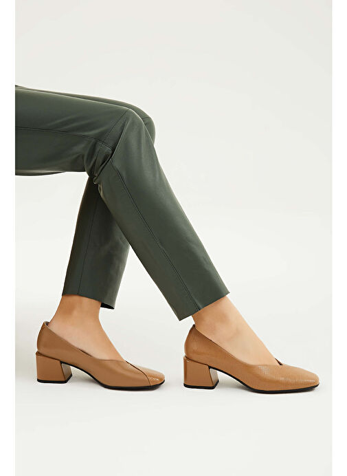 Tamer Tanca Kadın Hakiki Deri Vizon Topuklu Ayakkabı - Görsel 8