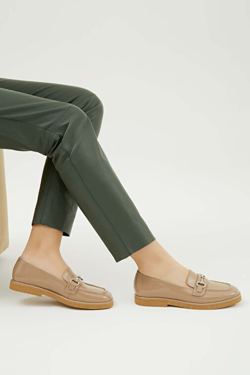 Tamer Tanca Vizon Kadın Rugan Loafer 33 4008 Y BN AYK Y23 - Görsel 5