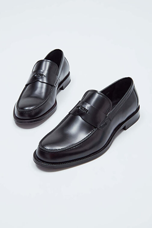 Tamer Tanca Erkek Hakiki Deri Siyah Açma Makosen Ayakkabı - Görsel 6