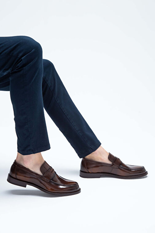 Tamer Tanca Erkek Hakiki Deri Taba Makosen Ayakkabı - Görsel 4