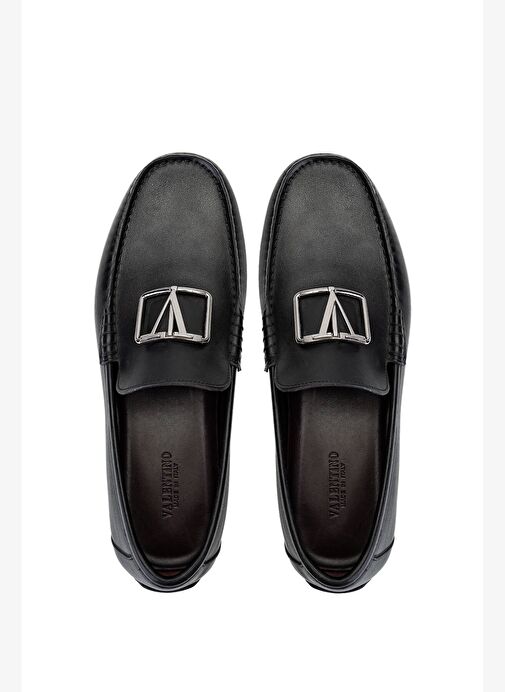 VALENTINO Erkek Hakiki Deri Siyah Loafer Ayakkabı - Görsel 6