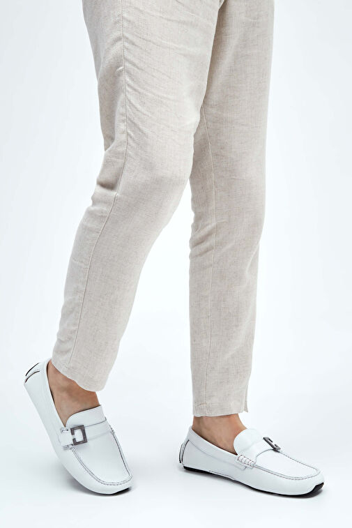 Rossi ROSSI Erkek Hakiki Deri Beyaz Loafer Ayakkabı Boyner'de! Beyaz - 3. görsel